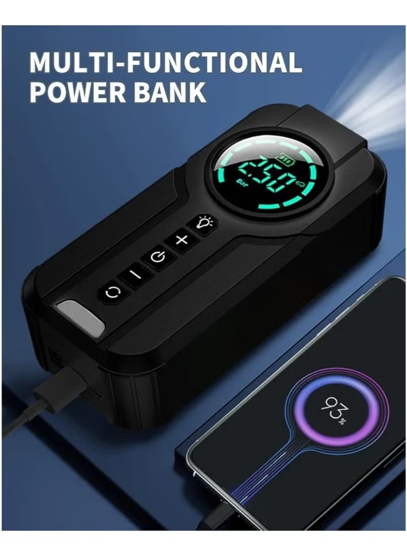 DX414 6000mAh Portable Car Starter with Integrated Air Blower, Emergency Jump Starter and Multi-Purpose Power Bank for Cars, Motorbikes & Outdoor Travel - Image 3